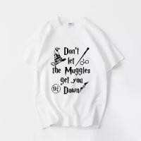 ราคา ใหม่ Harry Potter Harry Potter Grid School of Witchcraft และ Wizardry เสื้อยืดแขนสั้นเสื้อผ้าผู้หญิงและผู้ชายรอบคอหลวมกระชับ (1730708558905641258)