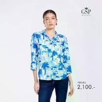 ราคา GSP Woman's shirt Santorini เสื้อเชิ้ตผู้หญิง แขนสามส่วน สีฟ้า PBBUBU (1732121243333264688)