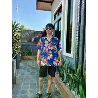 ราคา ฮาวายลายดอกไม้กรม เสื้อสงกรานต์ เสื้อฮาวายผ้าไหมอิตาลี ผ้านุ่มใส่สบายเสื้อเชิ้ต shirt (1732192916442024883)