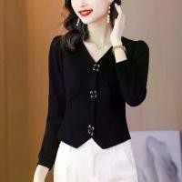 ราคา Niche Top, ดีไซน์สวย, เสื้อยืดสตรี, สไตล์ตะวันตกหรูหรา, เอวโนเบิล, เสื้อเชิ้ตขนาดเล็กเก๋ไก๋, มาใหม่สำหรับฤดูใบไม้ร่วงปี 2024 เสื้อ เชิ้ต Women Lady Clothing girl shirt (1731082779648690655)