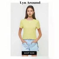 ราคา [พร้อมส่ง] ️LYN AROUND T-SHIRTเสื้อแขนสั้นผ้าลายนูน ของแท้ COD (1732090397060334831)