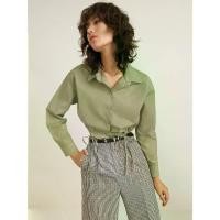 ราคา [Pomelo] เสื้อเชิ้ตแขนยาวดีเทลเชือกผูกเอว / Drawstring Tie Waist Crop Shirt (1730582073440372827)