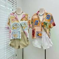 ราคา Hawaii shirt เสื้อฮาวายคอตตอนลินิน เสื้อฮาวาย ผู้ชาย เสื้อวินเทจ 90s เสื้อยุค 90 ผู้ชาย (1731492388968039904)