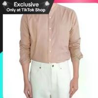 ราคา era-won เสื้อเชิ้ต ทรงปกติ Oxford Shirt แขนยาว คอจีน สี Beige (1731936860475197794)