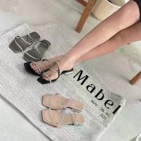 ราคา Sharisa Shoes รุ่น MABEL (031) รองเท้าแตะสวมเส้นเพชร พื้นนิ่ม สายไขว้เก็บหน้าเท้า เสริมส้น ส่งไว ขายดี (1732124764403238035)