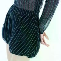 ราคา The SRT X12 (TPN210) 3D Striped Mesh Balloon Shorts กางเกงขาสั้นทรงบอลลูน ผ้าตาข่าย มีดีเทลลายทางแบบนูน เอวยางยืด มีกระเป๋าทั้ง 2 ข้าง มีซับในผ้ายืด มีทั้งหมด 3 สี สีขาว/สีน้ำเงิน/สีดำ (17303739754375