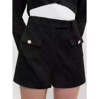 ราคา [Pomelo] กางเกงขาสั้นผ้าทวีตแต่งกระเป๋าข้าง / Tweed Pocket Shorts (1731582968299422811)