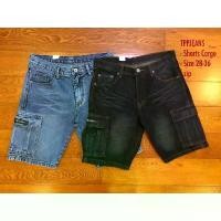 ราคา JEANSEXPRESS CARGO SHORTS กางเกงยีนส์ขาสั้นคาร์โก้ 6กระเป๋า เป้าซิป มี2สี Size 28-36 รับชำระปลายทาง (1731684161325663957)