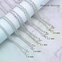 ราคา Discount สร้อยคอเงินแท้ 92.5 ลายผ่าหวาย ยาว 16 นิ้ว ถึง 24 นิ้ว ตะขอตัวเอ็ม สร้อยคอเงิน สวยเก๋ เรียบ เท่ ดูดีมีสไตล์ สร้อยคอเงิน 100 Major Silver : ชุดผ่าหวาย (1731436971417765863)