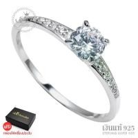 ราคา 555jewelry แหวนเงินแท้ Silver 925 แหวนชูแฟชั่น ทรงแหวนหมั้น บ่าเพชรแถว ฝังเพชรCZ จัดส่งพร้อมกล่อง รุ่นMD-SLR115 (SLR-B3) (1731600837571479972)