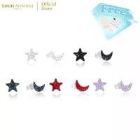 ราคา Louis Montini (Jewelry) Sterling Silver 925 Earrings ต่างหูเงินแท้ 92.5% ต่างหูผู้หญิง รูปพระจันทร์กับดาว LJER78 สินค้าแนะนำ (1732201861436703981)