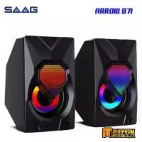 ราคา ลำโพงคอมพิวเตอร์ SAAG รุ่น D71 ARROW USB 2.0 ลำโพง สินค้าขายดี Speaker (1731523652986505694)