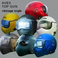 ราคา เก็บเงินปลายทาง. Avex chin lift full face helmet, top gun model, pilot style, vintage style, classic, chin lift, foldable back (1732117946941081103)