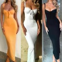 ราคา เดรสผู้หญิง ทรงสลิม สไตล์เรียบหรู มีสายเอี๊ยมและลูกไม้ประกบ กระโปรงยาว สไตล์สาวฮอต SU3448 เสื้อผ้า Lady Clothing Dress Women ชุด เดรสผ้า ลินิน แท้ สีม่วง สาวอวบ vatnamnu ชุ (1731072096469616940)