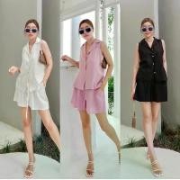 ราคา ชุดเดรสสีขาวสำหรับผู้หญิง ชุดเซ็ตผ้าลินินแท้ % ไม่มีแขน พร้อมกางเกง Clothing เสื้อผ้า Lady Women ฮาวาย เดรสผ้า ลินิน แท้ vatnamnu สาวอวบ สีเขียว black dress korean styl (1730887293259188524)