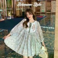 ราคา Bohemian Style เดรสลายดอกยิปซี สไตล์โบฮีเมียน แขนยาว มินิเดรสลายดอกไม้ งานป้าย บล็อกบัสเตอร์ (1731979893149173351)