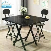 ราคา HFJ ชุดโต๊ะ พร้อมเก้าอี้ (โต๊ะ 1 เก้าอี้ 2) โต๊ะทานข้าวพับเก็บได้ โต๊ะ ขนาด 80x80 ซม. เก้าอี้ พับได้ Table Set (1729897437340207361)