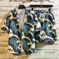 ราคา ชุดชุดชายหาด, ชุดกางเกงขาสั้นชายหาดฤดูร้อน, เสื้อเชิ้ตลายดอกไม้แขนสั้น, เสื้อผ้าฮาวาย, ชุดฮาวาย, อุปทานโดยตรงจากโรงงาน tshirt and short trend suit ชุด เต้ บ้านสวน poem ผู้ ชาย ชุ (1731418562753300215)