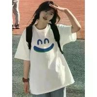 ราคา yout-trend เสื้อยืดผู้หญิง คอกลมแขนสั้น แบบหลวม ลายหน้ายิ้มน่ารักเกาหลีมินิมอล ผ้าฝ้ายนุ่มๆใส่ไม่ร้อน นักเรียน1539smile จัดส่งเฉพาะจุด (1731825628022474285)