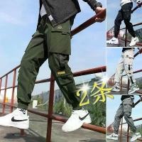 ราคา กางเกงนักเรียนชาย, กางเกงคาร์โก้, สไตล์เกาหลีอินเทรนด์, ทรงหลวม, กางเกงจ็อกเกอร์, กางเกงครอปลำลอง, ยาว, สำหรับผู้ชาย กางเกง หงส์ทอง กางเกง docker packer เสื้อ แรงเลอร์ baggy boom trend (17315968396422