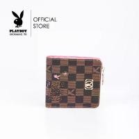 ราคา PLAYBOY รุ่น Forever Wallet กระเป๋าสตางค์ผู้หญิงใบสั้น รหัส ST-WA242PB101-BR ดีไซน์หนังน้ำตาลลายตาราง ตัดหนังภายในชมพูมีช่องใส่เหรียญ สีน้ำตาล (1730369323954178191)