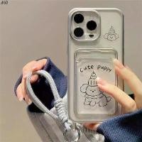 ราคา ส่งของที่กรุงเทพฯจิ๊กซอว์รองคลาน [เคส+สร้อยข้อมือ] ช่องใส่การ์ดเคส iPhone Plus 14 XS 15 Max 7Plus 13 12 SE3 11 XS 6 X SE2 PlusProMax XR 6s 8 casesoft casing Slot Card Holder magsafe wallet case2 (1731