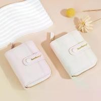 ราคา กระเป๋าสตางค์ สไตล์เรโทร ญี่ปุ่นและเกาหลี ลายหิน สีครีม กระเป๋าพับใส่บัตรธนาคาร ที่เก็บการเปลี่ยนแปลงขนาดเล็ก ใส่ใบขับขี่ กระเป๋าแม่เหล็ก selempang wallet women กระเป๋า สตางค์ 3 ช่องซิป (1731340522672