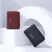 ราคา กระเป๋าสตางค์ Weichen สำหรับผู้หญิง สไตล์เกาหลี สั้น ปิดซิป กระเป๋าใส่เหรียญ ดีไซน์เรียบง่าย สามพับ อเนกประสงค์ ทำจากหนัง ที่ใส่บัตรมัลติฟังก์ชั่น กระเป๋า ใส่ เงิน โบว์ wallet (1731329031123797810)