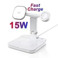 ราคา ที่ชาร์จไร้สายแบบแม่เหล็ก, สำหรับ Apple Watch, ที่ชาร์จไร้สายสำหรับ Airpods, ที่ชาร์จไร้สายสำหรับ iPhone 13 12 11 Pro, ที่ชาร์จเร็ว, พร้อมแผ่นชาร์จ (1731035451938933072)