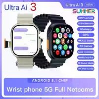 ราคา [COD] [Tiktok]Ultra 3 Ai 5G Ai 11 นาฬิกาข้อมือ Smart watch ULTRA 5G กล้องหมุนได้ จอ Super AMOLED 49 mm ดูหนัง ฟังเพลง วิดีโอคอล ความจำ 32GB 64GB (1732069453410043042)