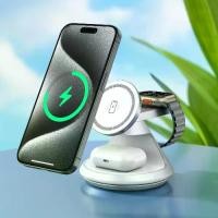 ราคา แท่นชาร์จไร้สายแบบแม่เหล็ก T140inbookin Mini 3 in 1 ที่ชาร์จเร็ว แท่นชาร์จแบบหมุนได้ 360 องศา สำหรับ iPhone/AirPods/Apple Watch อุปกรณ์อัจฉริยะ (1731603880044430819)