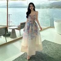 ราคา เดรสสายเดี่ยวลายดอกไม้ สไตล์ฝรั่งเศส สำหรับผู้หญิง หน้าร้อน มาใหม่ เอวแน่น กระชับสัดส่วน กระโปรงบาน กระโปรงสั้น ชุดเจ้าหญิง ผ้าซาตินแท้ ชุดพรหม เป็ดน้อย . เดรส ญี่ปุ่น เดรส โ (1731916753795516073)