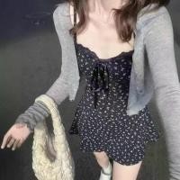 ราคา เดรสสายเดี่ยวลายดอกไม้สีฟ้า สไตล์ฝรั่งเศส สำหรับผู้หญิง ฤดูร้อน มาใหม่ ไซส์เล็กและจิ๋ว ดีไซน์หวานและสาวฮอต ชุดเดรสสั้น orchid dress เดรส larobe 8 pearl wedding dress satin prom dress (1731765684979664