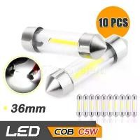 ราคา 65Infinite (แพ๊ค 10 COB C5W 36mm) 10x COB LED C5W ขนาด 36mm ไฟโดม ไฟอ่านหนังสือ ไฟห้องโดยสาร ไฟหัวเก๋ง ไฟส่องป้ายทะเบียน กระจายแสง 360องศา CANBUS 3W 220LM Super Bright สี ขาว (White) (1732332410755058