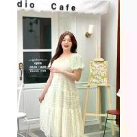 ราคา CA355 : Maxi dress White Lace ผ้าลูกไม้สีขาว มากับเสื้อคลุมลูกไม้ (1730325311871551871)