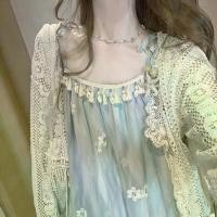 ราคา ชุดเดรสยาวสำหรับผู้หญิง, ชุดทูพีซ, ดีไซน์สายคล้องคอก้นหอยและปลาดาว, ชุดฤดูร้อนใหม่, ชุดสไตล์วันหยุด, พร้อมผ้าคลุมป้องกันแสงแดด เกาะอก ยาว yellow bouquet toss van gogh gi (1731829447838434416)