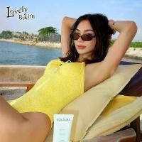 ราคา ชุดว่ายน้ำผู้หญิง swimsuit วันพีช yellow มีฟองน้ำ มีโครง ผ้าคุณภาพสูง ทรงเข้ารูป ชุดไปทะเล ส่งไวจากไทย (1731350758456593230)