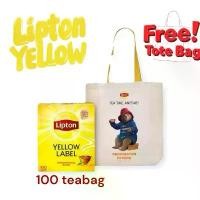 ราคา ชาลิปตัน 100 ซอง Lipton Yellow label ซองเปลือย ฟรีถุงผ้า (1731777031569246463)