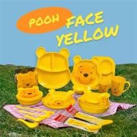 ราคา ♒POOH FACE YELLOW ชุดจานชามเมลามีน สำหรับเด็ก ลายหมีพูห์ ตรา FLOWERWARE✹ (1730759822523271394)