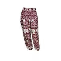 ราคา กางเกงขายาวผู้หญิงลายช้าง ทรงจินนี่ เอวสม็อคขาจั้มฟรีไซส์ผ้าเรยอน ใส่สบายได้ทั้งชาย หญิง Harem Pants Elephant pants Yoga (1732179322819152515)