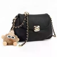 ราคา กระเป๋ารูปก้อนเมฆ สไตล์เรียบหรู สีดำ พร้อมเครื่องประดับสีทอง สายโซ่ ทำจากหนังคุณภาพ 078 moss doombags กระเป๋า แบรนด์ mossdoom ร้านแม่แบม ขายกระเป๋าสะพาย กระเป๋า ทรง ขนม จีบ shoulder bag (1732198380510