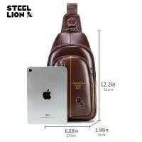 ราคา กระเป๋าคาดหน้าอกผู้ชาย, หนังวัว, กระเป๋าสะพายไหล่เดียวและกระเป๋าสะพายข้าง, ความจุมาก, กระเป๋าหนังแท้, แฟชั่นสปอร์ตลำลอง, กระเป๋าเป้แบรนด์อินเทรนด์, กระเป๋าสตางค์หนังแท้ผู้ชาย, ทำ (1731284828628813598)