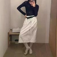 ราคา กระโปรง Han Dongdaemun Spring Mono* เอวยางยืด ลำลอง สายรัด ชายระบาย สำหรับผู้หญิง กระโปรง พลีท อัด ก รีบ กระโปรง ซาตินทรง หางปลา กระโปรง ผ้าไหม หิมะ (1731563865216812963)