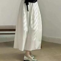 ราคา กระโปรง Midi สีขาว สไตล์เรียบหรู สำหรับผู้หญิง กระโปรงฤดูร้อน สไตล์เกาหลี ยาว อ้วน ดอกไม้ตูม เอวสูง กระชับสัดส่วน ทรงเอ กระโปรงร่ม คลุมสะโพก ขอบ ลูก ไม้ กางเกงขาม้า กางเกง คน แก่ (1732142780672869573)