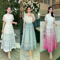 ราคา ชุดไทยประยุกต์เสื้อ+กระโปรงsmlxl (1732090435837986697)