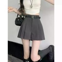 ราคา กางเกงขาสั้นสูท กระโปรง สูท แฟชั่นสตรี เรียบหรู ทรงรัดรูป ฤดูร้อน จีบ เอวสูง ทรงเอ กางเกงขาบาน ทรงลูกแพร์ เหมาะสำหรับทำงานและชุดลำลอง ไม่รวมเข็มขัด (1731995345044014131)