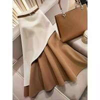 ราคา กระโปรง Midi ปาดไหล่ เรียบหรู สำหรับผู้หญิง มีเนคไทเอว ดีไซน์ทูโทนสุดชิค สีขาวและสีน้ำตาล เหมาะสำหรับทุกฤดูกาล [COD] กางเกงยีนส์ทรงบอยสลิมเอวสูง ผึ้ง ยีนส์ lovito (1731951617532921217)