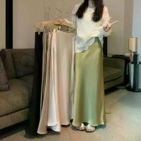 ราคา กระโปรงยาวปานกลาง สไตล์จีนใหม่ เอวยางยืด กระชับสัดส่วน วัสดุผ้าซาตินเรียบ กระโปรงครึ่งตัว ทรงหางปลา กระโปรงยาวทรงเอ สไตล์เกาหลี มาใหม่ ภาพถ่ายจริง กระโปรง ทรงแคบ กระเป๋า ข้าง (1731864490943808882)