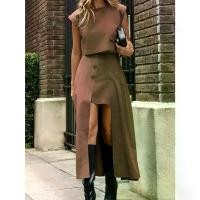 ราคา ชุดกระโปรงลำลอง คอกลม ทรงสลิมฟิต เสื้อสั้น เอวสูง ดีไซน์ไม่สมมาตร ศศิ วี่ ชุด เขียว เอวลอย สงกรานต์ ชุด กางเกง ยีน (1731995344338519599)