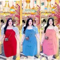 ราคา Ellashop168 ชุดเดรสแต่งโบว์ คอปีน แต่งแขนผ้าไหมอิตาลี่ ทรงสวยใส่สบายผ้ายืด อก46-52 สำหรับสาวอวบอ้วนใส่ออกงาน ใส่งานบุญ งานแต่ง แนะนำ (1731665033084898048)